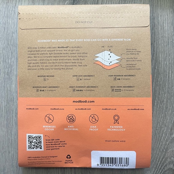 Modibodi Reversible Recycled Swimwear Crop Top - Picture 4 of 4